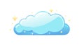 Light Blue Sparkling Cloud, Bright Idea Vector, vector design Generative AI Royalty Free Stock Photo