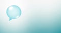Light Blue Speech Bubble Icon on a Soft Gradient Background chat icon message symbol Royalty Free Stock Photo