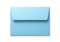 A light blue square envelope with a folded flap on a white background Royalty Free Stock Photo