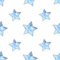 Light blue stylized stars pattern. Vector