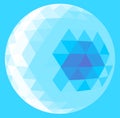 Light blue triangle sphere Royalty Free Stock Photo