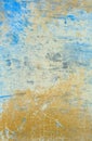 Light Blue Wall with Cracked Paint Effect Royalty Free Stock Photo