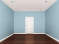 Light blue wall empty room,3d interior Royalty Free Stock Photo