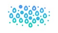 Light Blue Water Drops Rain Pattern Vector, vector design Generative AI Royalty Free Stock Photo