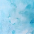Light blue watercolor paper texture background creating interesting shapes Royalty Free Stock Photo