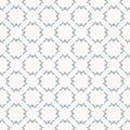 Light blue and white floral seamless pattern. Vector geometric abstract ornament Royalty Free Stock Photo