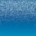 Light blue winter background. Falling snow. Flying snowflakes backdrop. Christmas holiday mood background. New Year snowfall Royalty Free Stock Photo