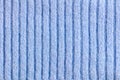 Light Blue woolen knitted striped fabric texture