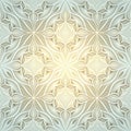 Light blue and yellow seamless symmetric patterned background tile Royalty Free Stock Photo