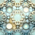 Light blue and yellow seamless symmetric patterned background tile