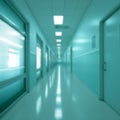 Light blurred background. The hall of a hospital or clinic or medical institution with panoramic windows