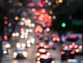 Light blurs from car headlights in New York City Royalty Free Stock Photo