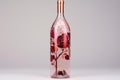 Light-bodied Rose wine bottle. Generate Ai Royalty Free Stock Photo