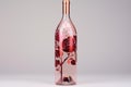 Light-bodied Rose wine bottle. Generate Ai Royalty Free Stock Photo