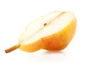 Ripe pear slice isolated on white background Royalty Free Stock Photo