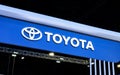 Light box billboard with logo Toyota at Thailand International Motor Expo 2023