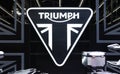 Light box billboard with logo Triumph motorcycle