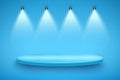 Blue Presentation platform Royalty Free Stock Photo