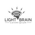 Light Brain Logo Royalty Free Stock Photo