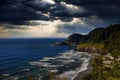 Light Breaks Through Over Heceta Head Lighthouse Royalty Free Stock Photo