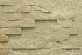 Light brick element fragment abstract interior design wall pattern warm sand clay color texture facade background Royalty Free Stock Photo