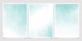 light bright green pastel watercolor wet wash splash 5x7 invitation card background template collection