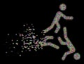 Light Broken Pixel Halftone Moving Men Icon