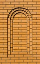 Light brown arched concave brick wall background Royalty Free Stock Photo