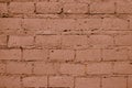 Light brown brick wall texture. Old red brick wall background. Light orange wall background. Clay colors pattern of brickwall. Royalty Free Stock Photo