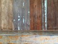 Light brown color shade of wood plank texture. Old vintage style of wooden wall. Royalty Free Stock Photo