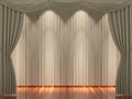 Light brown curtains background