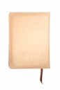 Light brown leather notebook Royalty Free Stock Photo