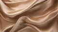 Light Brown Luxurious Silk Satin: Opulent, Glossy, and Elegant Background Designs. Generative AI Illustration.