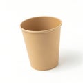 Light brown paper cup beige disposable Royalty Free Stock Photo