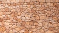 Light brown sandstone wall, stone wall background. Royalty Free Stock Photo