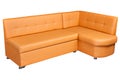 Light Brown Sectional imitation leather Corner Sofa Couch, dinner furniture. Royalty Free Stock Photo