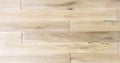 Light brown soft wood floor surface texture as background, wooden parquet. Old grunge washed oak laminate pattern top view. Royalty Free Stock Photo