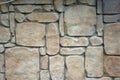 Light brown stones built into a wall