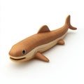 Adorable Cartoon Cladoselache Shark, Prehistoric Sea Creature Toy Royalty Free Stock Photo