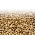 Tan wood chips create abstract rough organic background Royalty Free Stock Photo