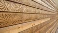 Light Brown Wood Paneling with Carved Leaf Pattern Royalty Free Stock Photo