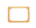 Light brown wood picture frame isolated on white background with clipping path Royalty Free Stock Photo