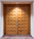 Light Brown Wooden Double Doors