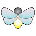 Light Lightning Bug Insect Gray Yellow Blue Isolated Royalty Free Stock Photo