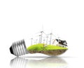 Light bulb Alternative energy concept Royalty Free Stock Photo