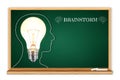 Light bulb as idea concept with chalkboard Royalty Free Stock Photo