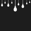 light bulb background template vector