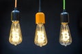 Light bulb with Bitcoin symbol.