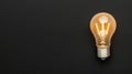 Light bulb on black background Royalty Free Stock Photo