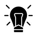 Light bulb black glyph icon